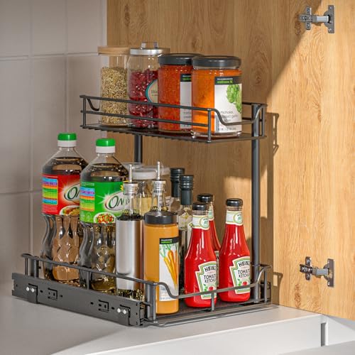 LAMU Under Sink Organizer, Pull Out Cabinet Organizer - Image 4