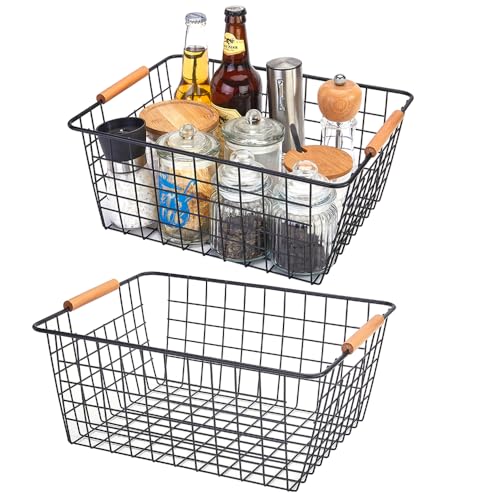 LeleCAT Large black wire basket for Organizing with | All Products - Image 2