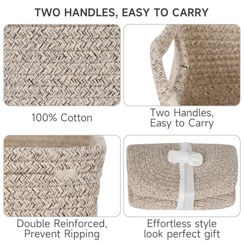 3 Pack Small Storage Baskets for Organizing, 11.8×7.8×5.1" - Image 5