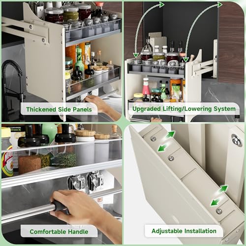 Pull Down Shelf for Kitchen Upper Cabinet,Heavy Duty Pull - Image 7
