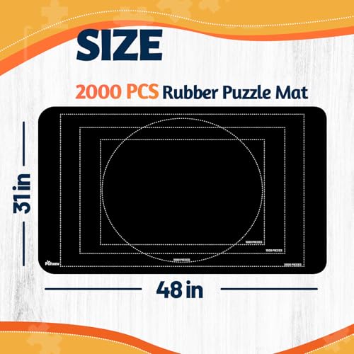 Pohxev Jigsaw Puzzle Mat Roll Up, Portable Saver Pad 48” x - Image 3
