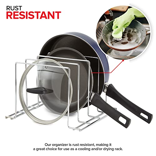 Stock Your Home Kitchen Cabinet Organizer, Chrome (2 Pack) Steel - Image 6