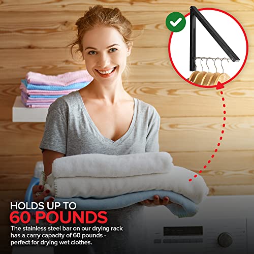 Stock Your Home Single Foldable Clothing Rack | Laundry & Clothing - Image 6