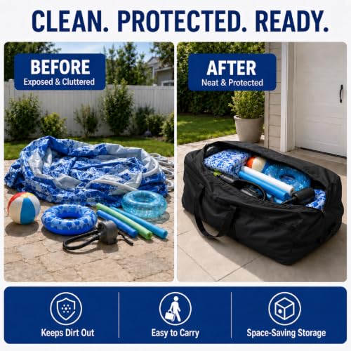 PJT 142 Gallon Extra Large Storage Bag for Pool | Home Organization - Image 7