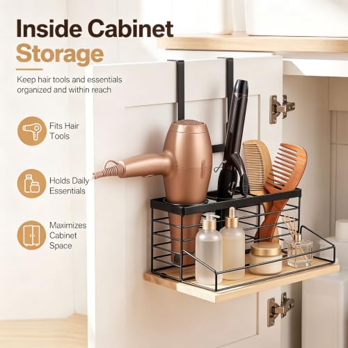 Metal Hair Tool Organizer Hair Dryer Holder for Bathroom - Image 6
