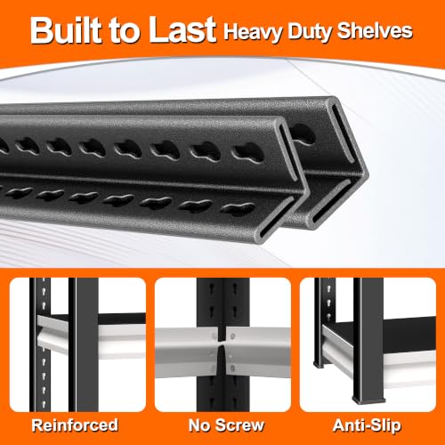 Metal Storage Garage Shelving - 40" W x 16" D x 36" H Black&White - Image 5