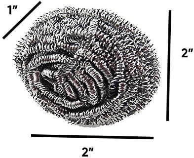 Superio Stainless Steel Scourers Steel Wool Scrubber Pad Used for Dishes, Pots, Pans, Grill, Stoves, and Ovens, Easy scouring for Tough Kitchen Cleaning (3)