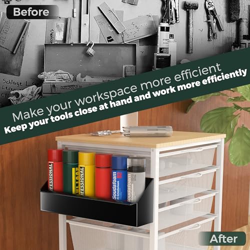 Wall-Mount Aluminum Aerosol Storage Shelf Organizer - Image 5