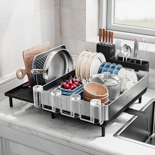 SUNLY Large Dish Drying Rack, Expandable Dish Racks for Kitchen - Image 2