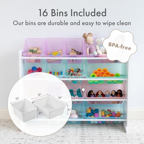 Humble Crew Kids Toy Organizer with 16 Bins, 4 Tier - Image 5