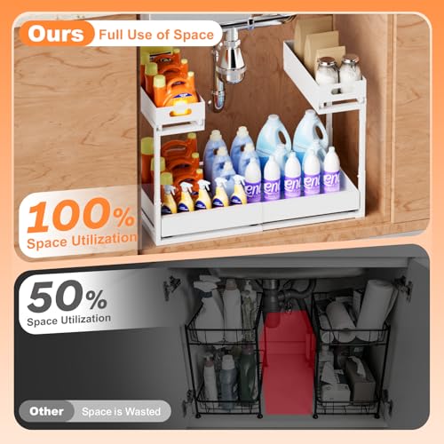 Upgrade 1 Pack Expandable Under Sink Organizer: 2-Tier - Image 7