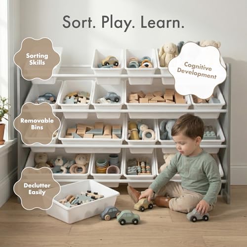Humble Crew Kids Toy Organizer with 20 Bins, 4 Tier Storage - Image 6