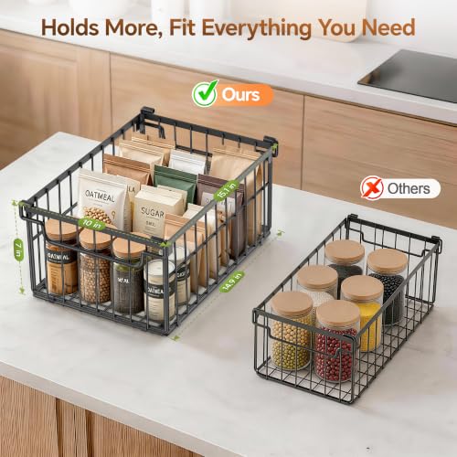 Freezer Organizer Bins, 3 Pack Enlarged Baskets for 5-9 - Image 3