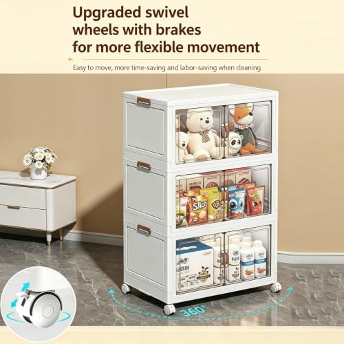 285.3QT Foldable Stackable Storage Bins with Magnetic - Image 7