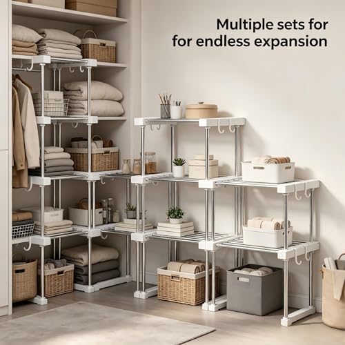 BLULEE Expandable Under Sink Organizer, No-Drill Adjustable Shelf - Image 4