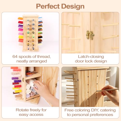 Hafeehafi 360° Rotating Thread Spool Holder, Thread Spool - Image 6