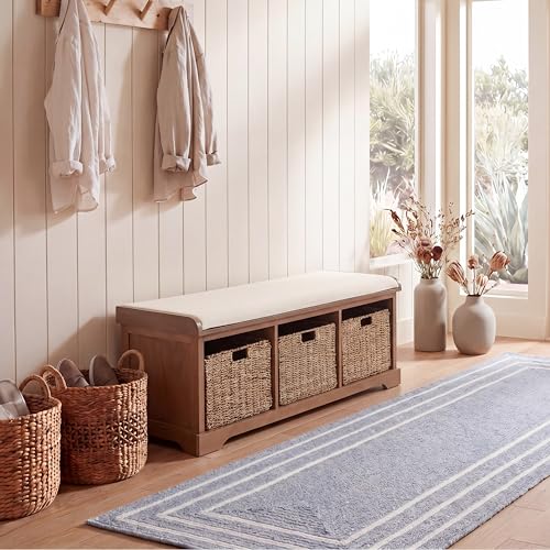SAFAVIEH Furniture - Lonan Storage Bench - Sepia - Solid - Image 3