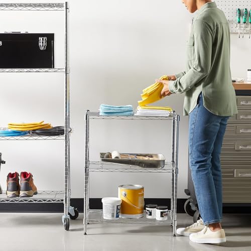Amazon Basics 3-Shelf Adjustable Heavy Duty Steel Wire Shelving - Image 5