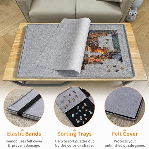 Lavievert 1500 Piece Puzzle Board with 8 Sorting Trays & Cover - Image 7