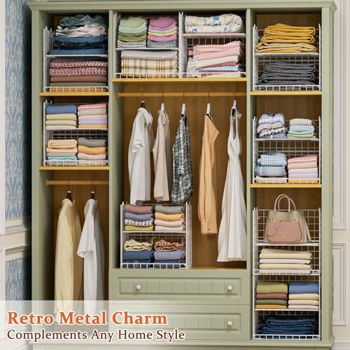 8-Tier Stackable Closet Organizers, Foldable Wardrobe Basket - Image 6