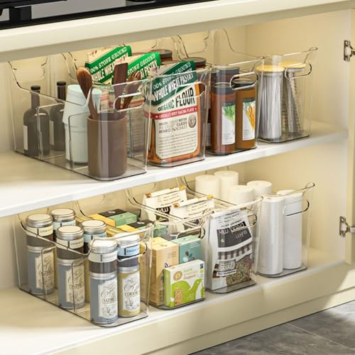 Tall Narrow Clear Bins with Dividers, Plastic Containers - Image 3
