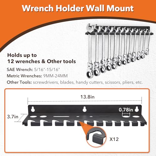 4Pcs Wall Mount Tool Organizer Set,Include Screwdriver Organizer - Image 4