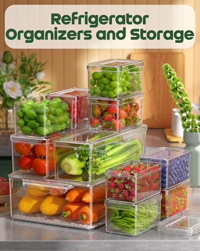 KEMETHY 11 Pack Refrigerator Organizers and Storage, Stackable - Image 7