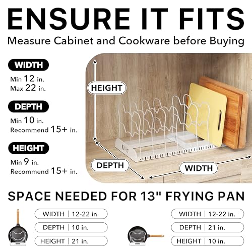 Simple Houseware Expandable Pan Rack 10 Adjustable C | All Products - Image 4