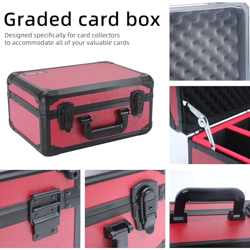 Graded Card Storage Box, RED, 14.17x11.2x7 inches - Image 4