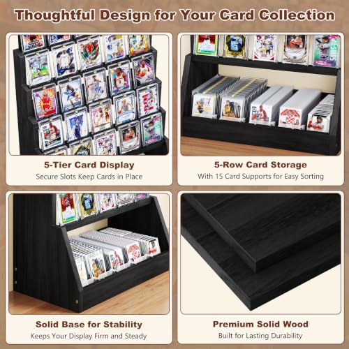 Emfogo 5 Tier Trading Card Display Stand with 3700+ Cards - Image 6