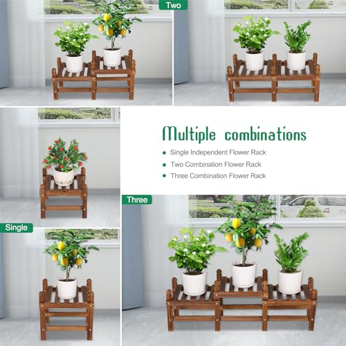 Wood Flower Stand Small Plant Stand Shelf Bench Indoor - Image 6