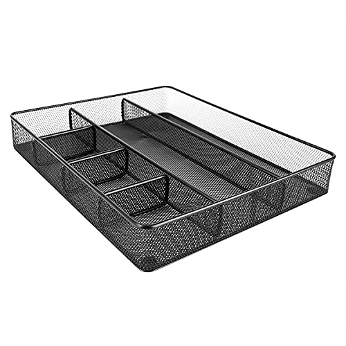 Amazon Basics Metal Mesh Desk Organizer with 6 Compa | All Products - Image 3