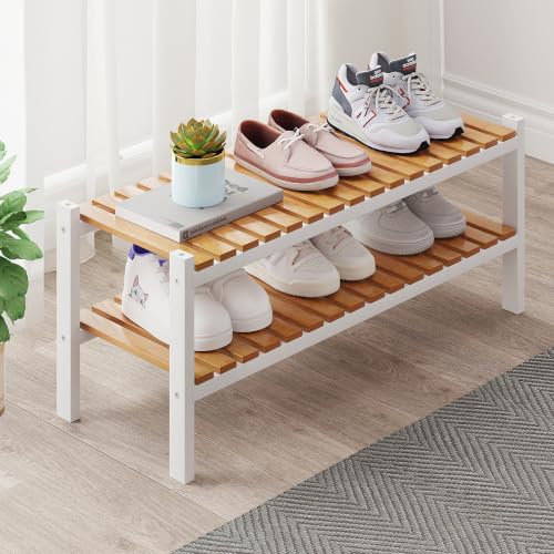 Bamboo Shoe Rack Organizer for Closet | Home Organization - Image 2