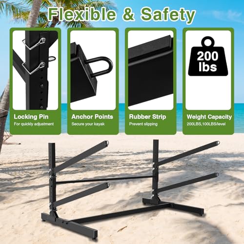 Kayak Storage Rack,Heavy Duty Kayak Rack for Garage Holds - Image 4