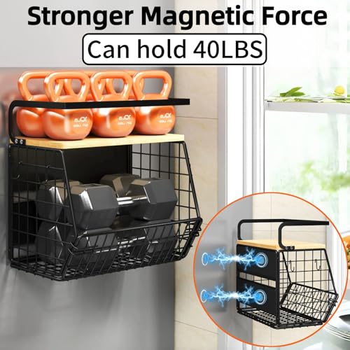 Magnetic Shelf for Fridge with Bamboo Lid,Fruit Vegetable - Image 7