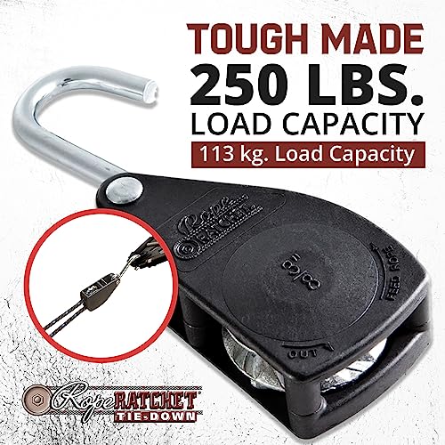 Rope Ratchet Pulley Hanger Bundle, 3/8 in and 1/4 in - No - Image 3