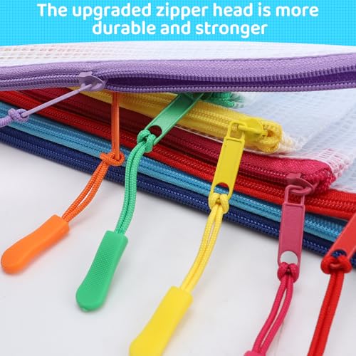 24pcs Mesh Zipper Pouch File Bags Puzzle Storage Bags, A4 - Image 4