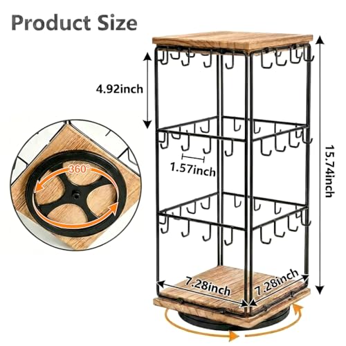 Rotating Earring Display Stands, 48 Hooks Earring Display - Image 3