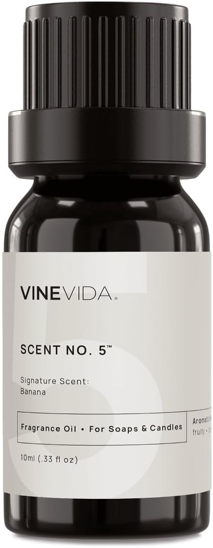 VINEVIDA [0.33oz] Banana Fragrance Oil for Candle Making and Soap Making - Premium Candle Scents for Soy Candles