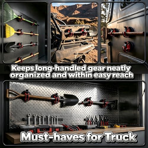 2 Pack Magnetic Shovel Holder for Truck, Heavy Duty Shovel Mounts - Image 4