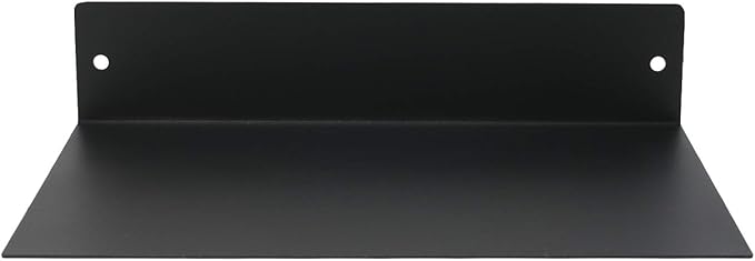 Floating Wall Shelf — 8×12" Industrial Steel, Black