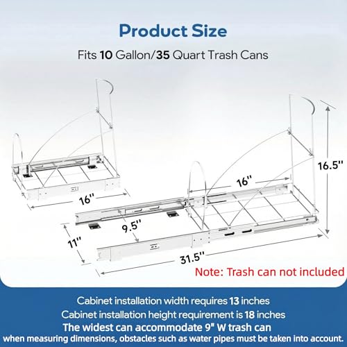 Pull Out Trash Can Under Cabinet & Under Sink, Heavy | All Products - Image 4