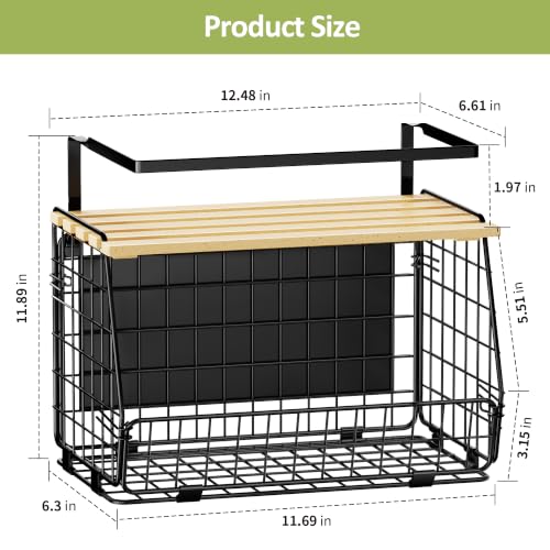 2 Pack Magnetic Shelf for Fridge, Fruit Potato Onion Storage Bins - Image 3