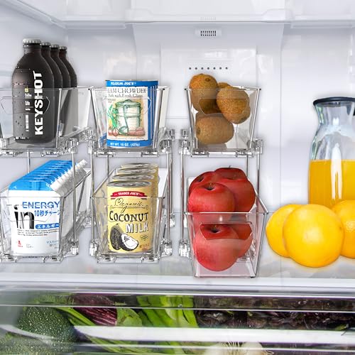 Simple Houseware 2 Tier Narrow Drawer Cabinet Pull-Out Organizer, Clear - Image 5
