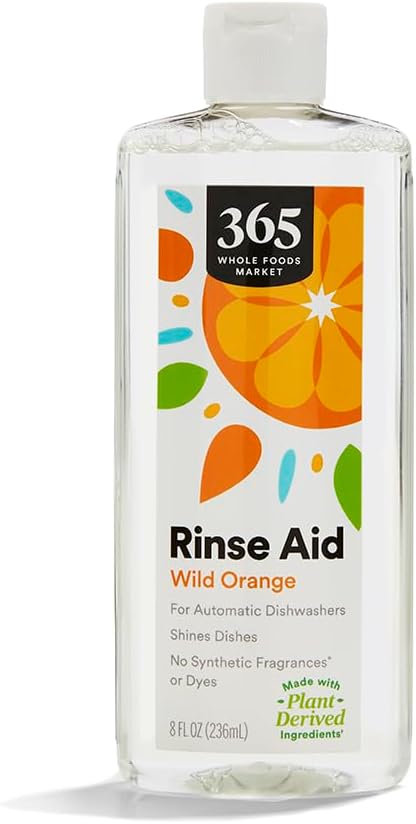 365 by Whole Foods Market, Rinse Aid for Automatic Dishwashers, Wild Orange Scent, 8 Fl Oz