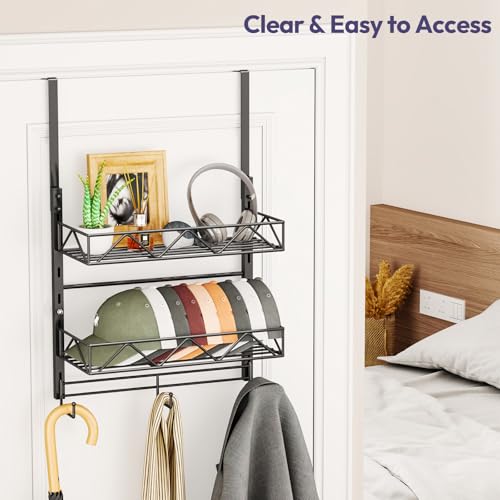 SWTYMIKI Over Door Hat Organizer - 3 Tier Wall Mount | All Products - Image 7