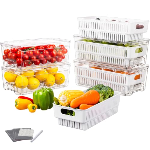 4-Pack Fruit Storage Containers for Fridge, Pull-Out Drawers - Image 2