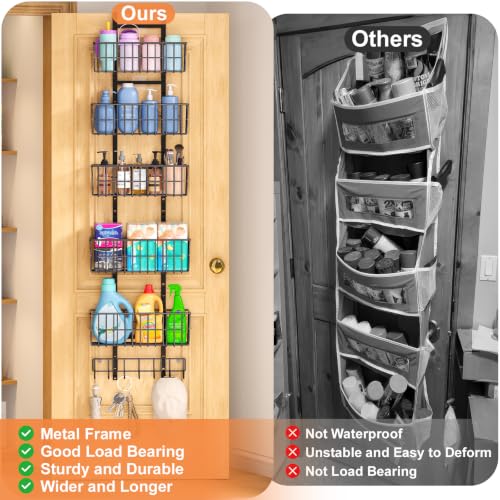 Hongtamoya Adjustable Over the Door Organizer, Metal Hanging Door - Image 4