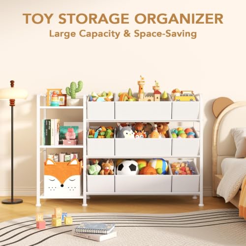 BBLIKE Kids Bookshelf and Toy Storage Organizer with 9 - Image 5