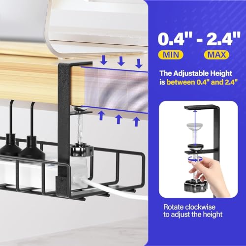 Under Desk Cable Management Tray, Xpatee Upgraded Wire - Image 5